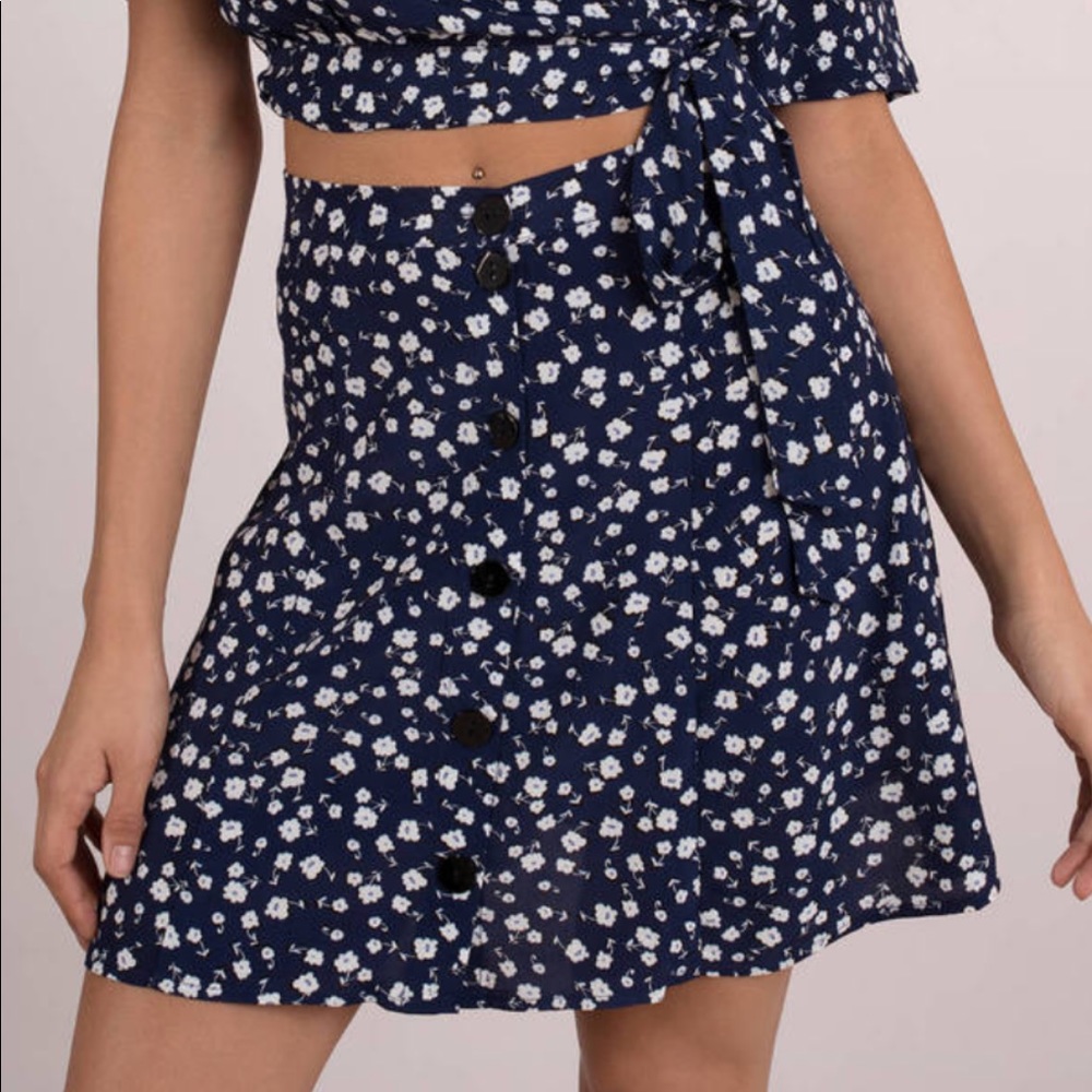 MINKPINK Shady Days Button Front Skirt